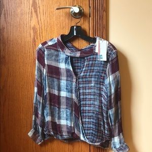 Vintage Havana long sleeve flannel kids medium